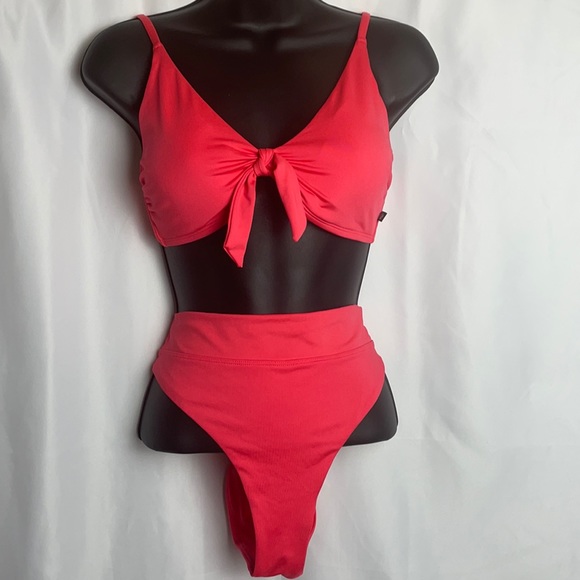 LA VIE EN ROSE AQUA PINK 2 PIÈCES SWIMWEAR SIZE MEDIUM - Picture 2 of 9